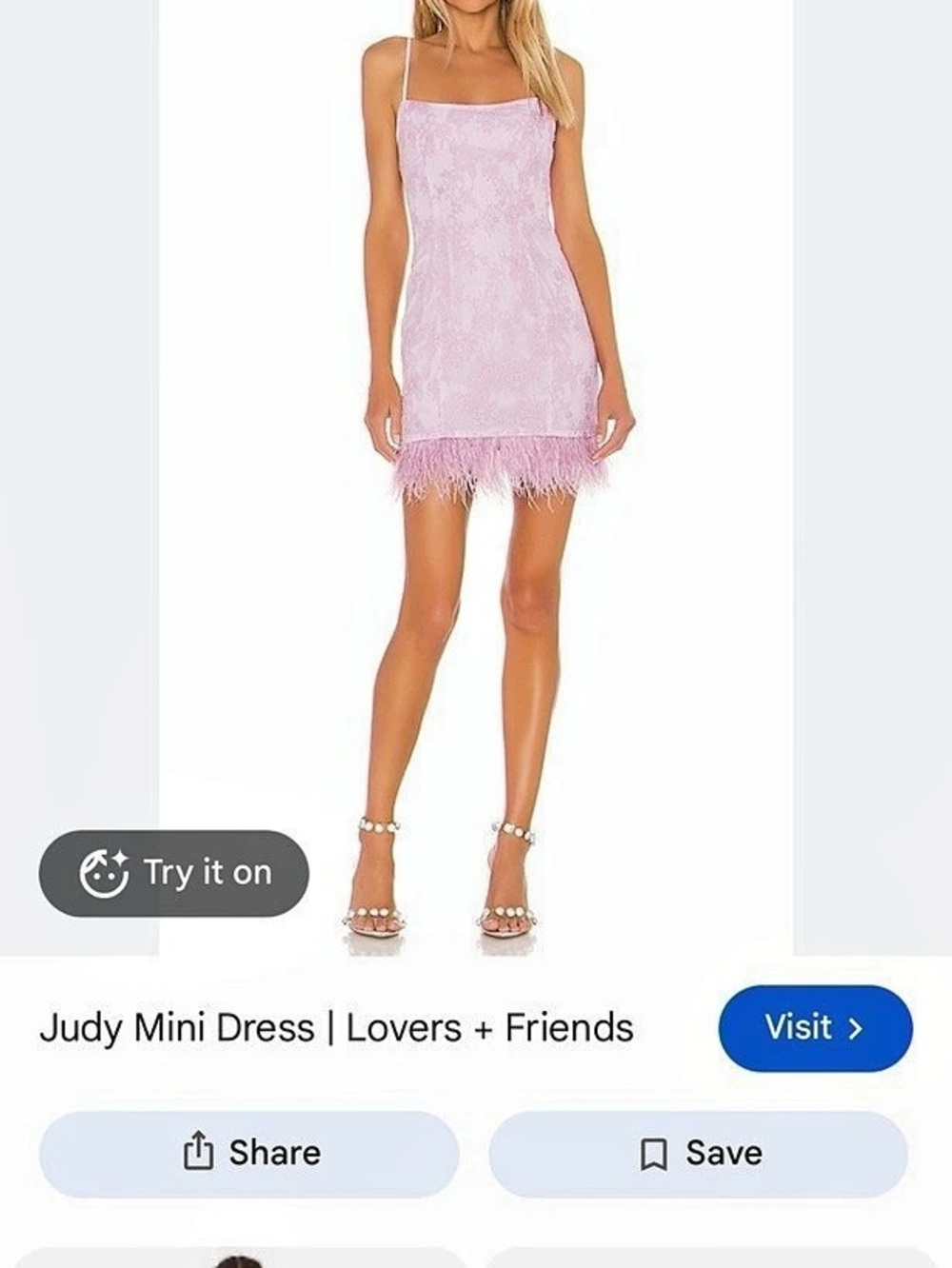 Lovers + Friends Judy Mini Dress Lavender Floral Lace